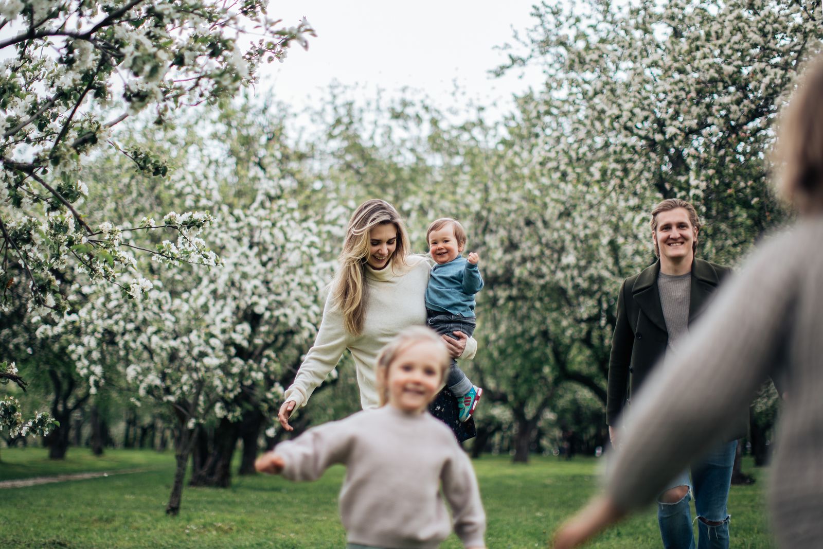 Family spending time outdoors